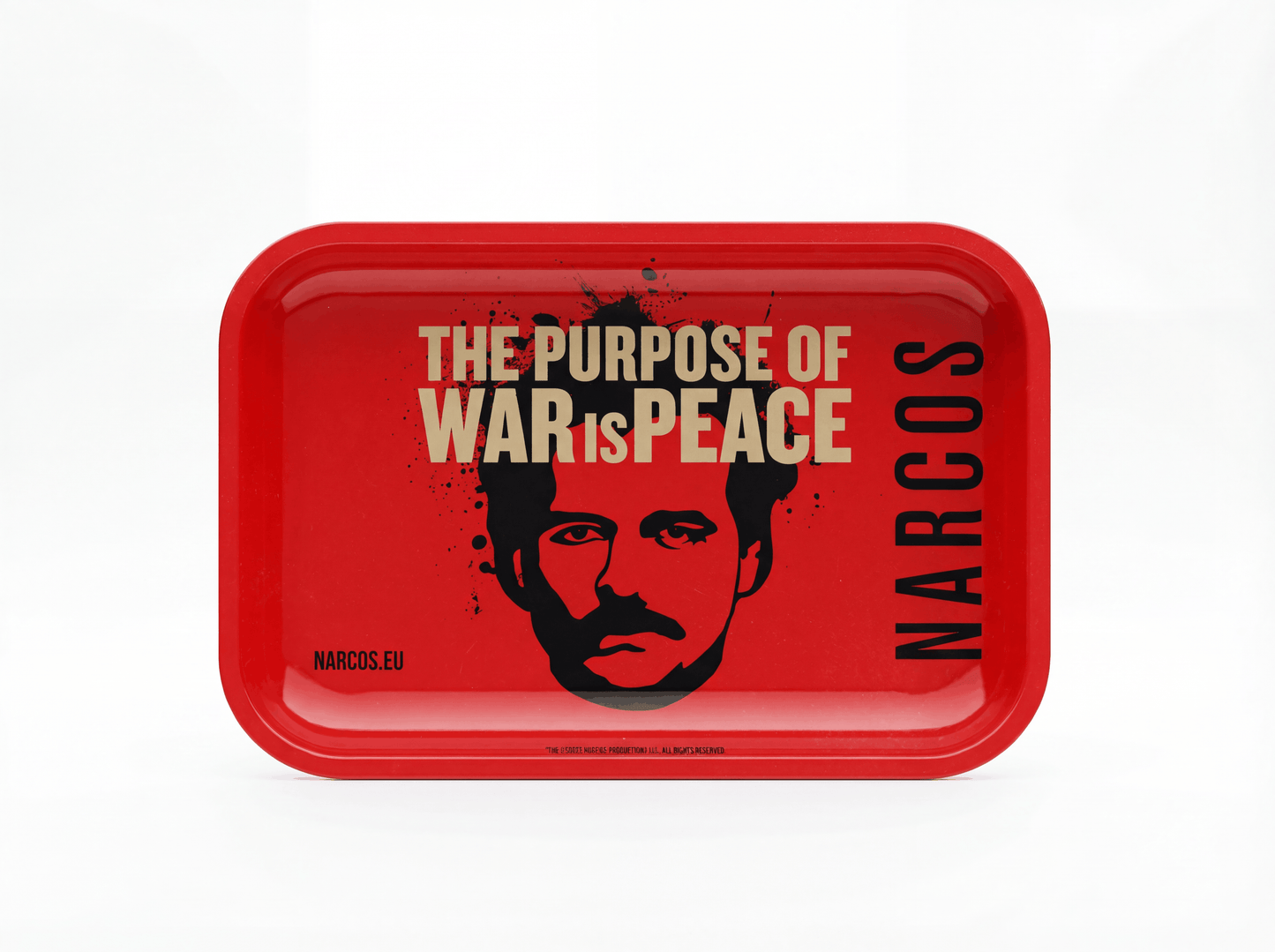 Narcos Metal Rolling Tray Red